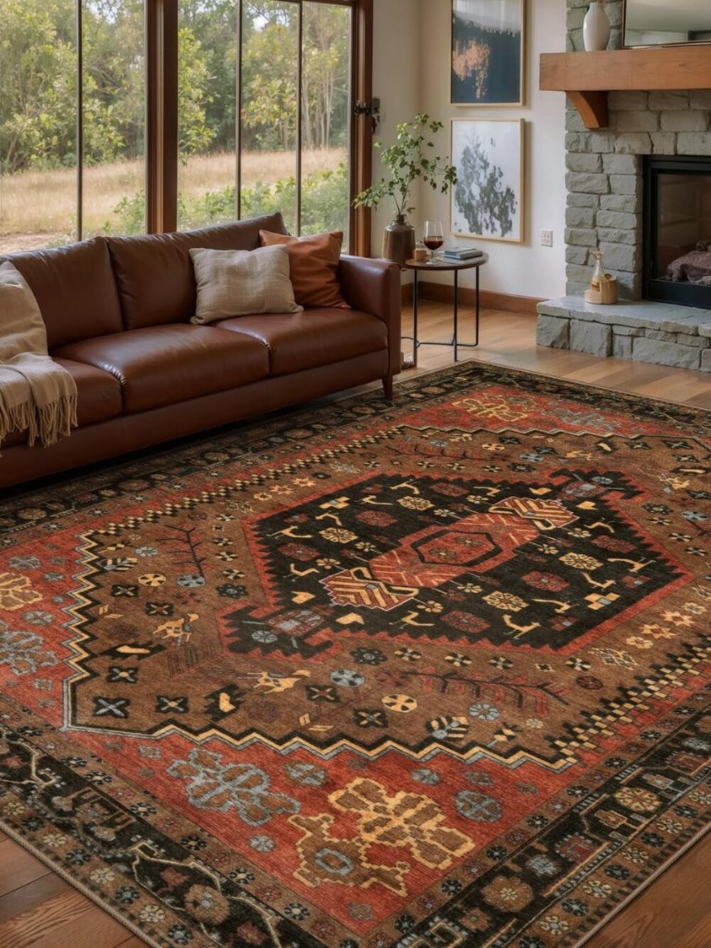5x7 Area Rugs,Washable Large Boho Carpet for Living Room Bedroom